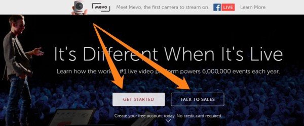 Lời kêu gọi hành động cụ thể trên trang Livestream