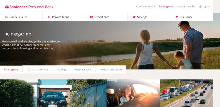Magasinet của Santander Consumer Bank với nội dung tài chính hữu ích