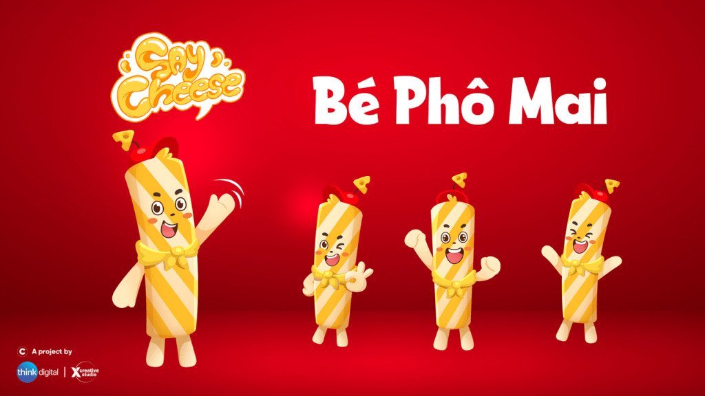Mascot Bé Phô Mai đồng hành cùng bánh quế Nabati