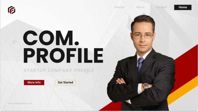 Mẫu Company Profile 1: Đỏ Vàng Năng Động