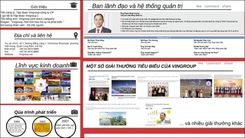 Mẫu Company Profile của VinGroup 1