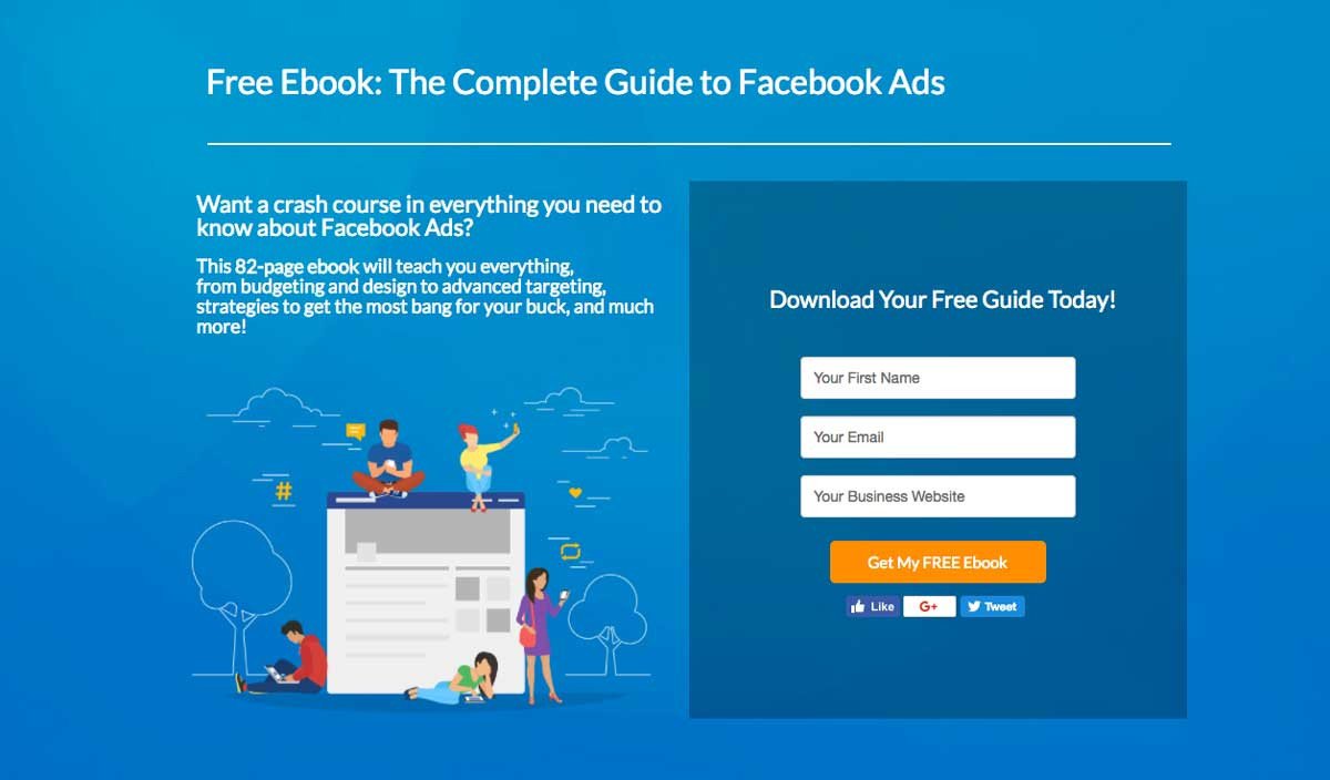 Mẫu Landing Page được tối ưu cho chiến dịch Facebook Ads nhằm chuyển đổi khách hàng
