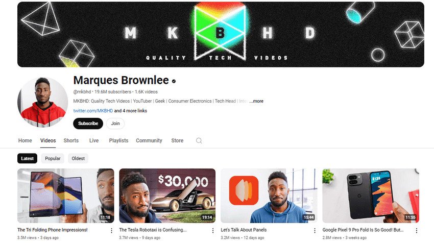MKBHD với các video review công nghệ đạt view 