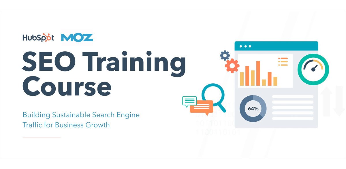 Mô tả khóa học SEO miễn phí của HubSpot, tập trung vào xây dựng chiến lược và backlink chất lượng
