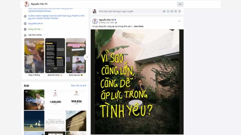 Một ví dụ về storytelling trong content Facebook