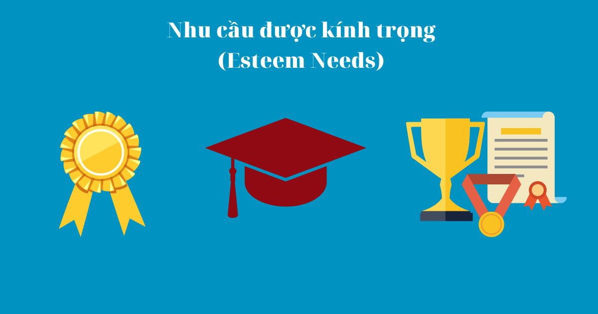Nhu cầu được kính trọng trong tháp Maslow thúc đẩy sự tự tin và công nhận