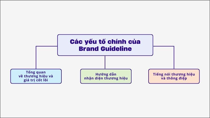 Những yếu tố cấu thành một Brand Guidelines toàn diện, từ logo đến tiếng nói thương hiệu.