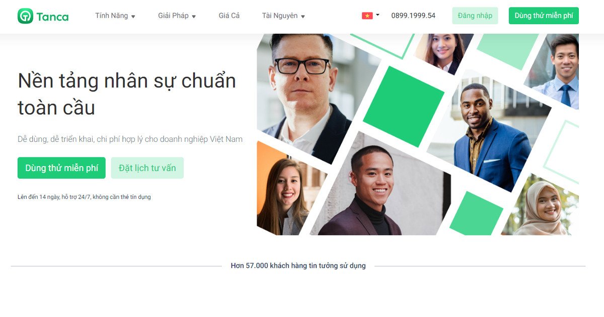 Phần mềm quản lý nhân sự Tanca trên nền tảng đám mây