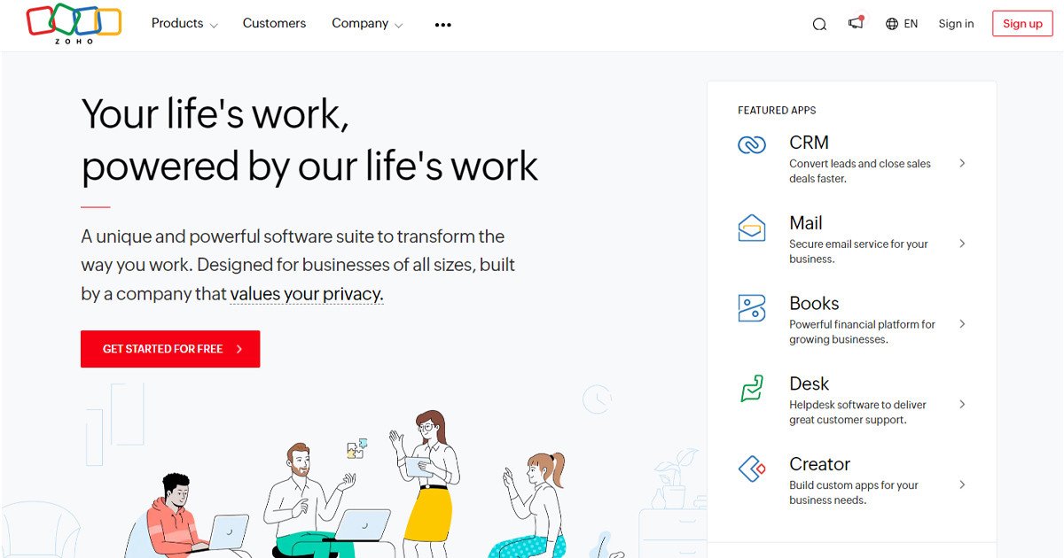 Phần mềm quản lý nhân sự Zoho People trên nền tảng đám mây