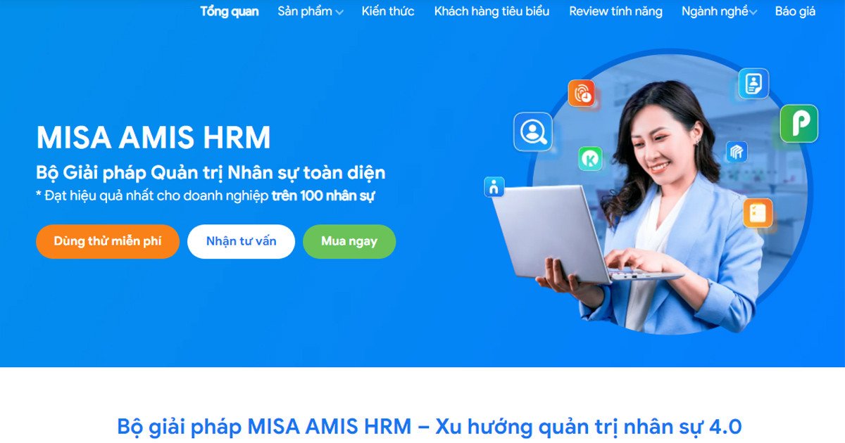Phần mềm quản trị nhân sự MISA AMIS HRM cho doanh nghiệp
