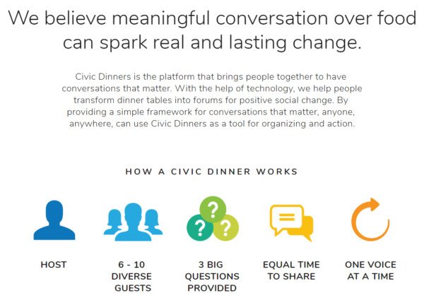 Phụ nữ doanh nhân thảo luận tại sự kiện Civic Dinners của Facebook