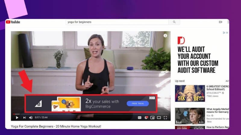 Quảng cáo banner trên YouTube