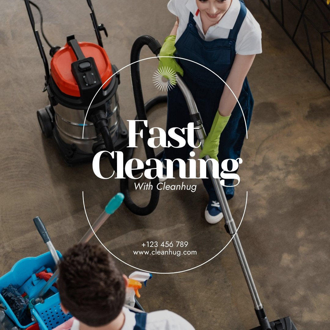 Quảng cáo dịch vụ vệ sinh Fast Cleaning màu nâu được marketer xếp hạng #4
