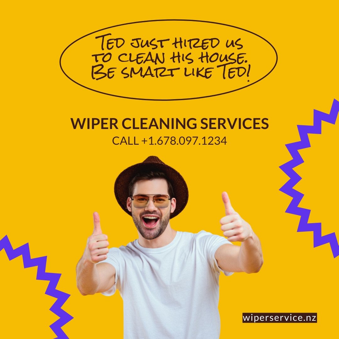 Quảng cáo dịch vụ vệ sinh Wiper Cleaning Services với hình ảnh người đàn ông giơ ngón tay cái được marketer xếp hạng #5