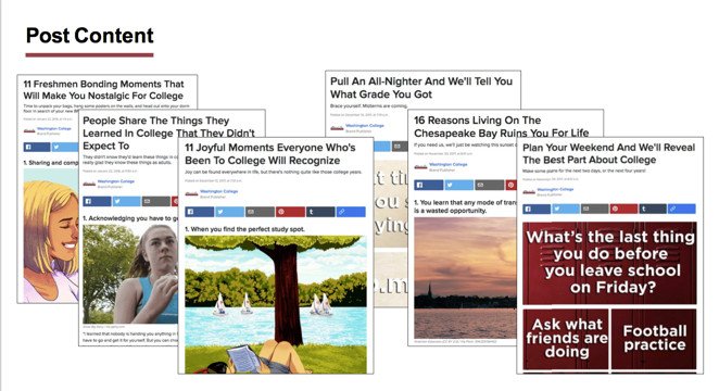 Quảng cáo tự nhiên của BuzzFeed cho Đại học Washington