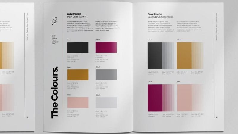 Quy định màu sắc trong Brand Guidelines giúp đồng bộ hóa bảng màu thương hiệu trên mọi nền tảng.