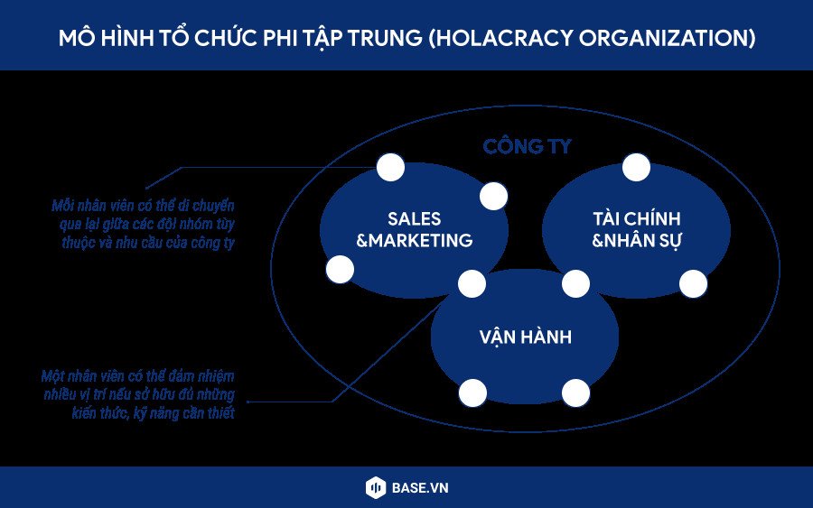 Sơ đồ cấu trúc quản lý phi tập trung Holacracy