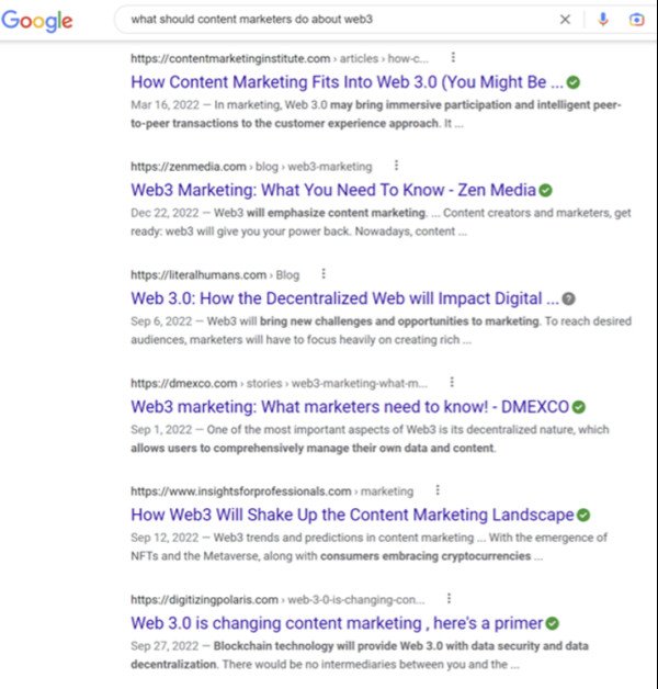 So sánh kết quả tìm kiếm giữa Google và ChatGPT về Web3 trong content marketing