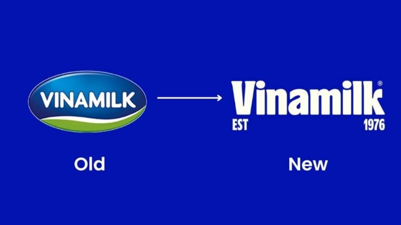 So sánh logo cũ và mới của Vinamilk thể hiện sự đổi mới Brand Identity