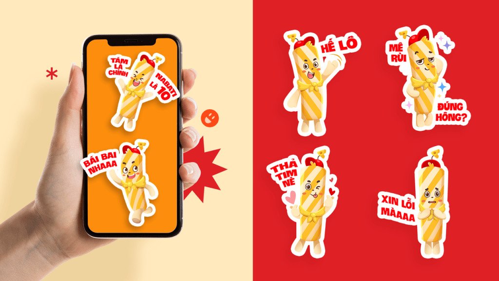 Sticker Bé Phô Mai lan tỏa niềm vui trên mạng xã hội