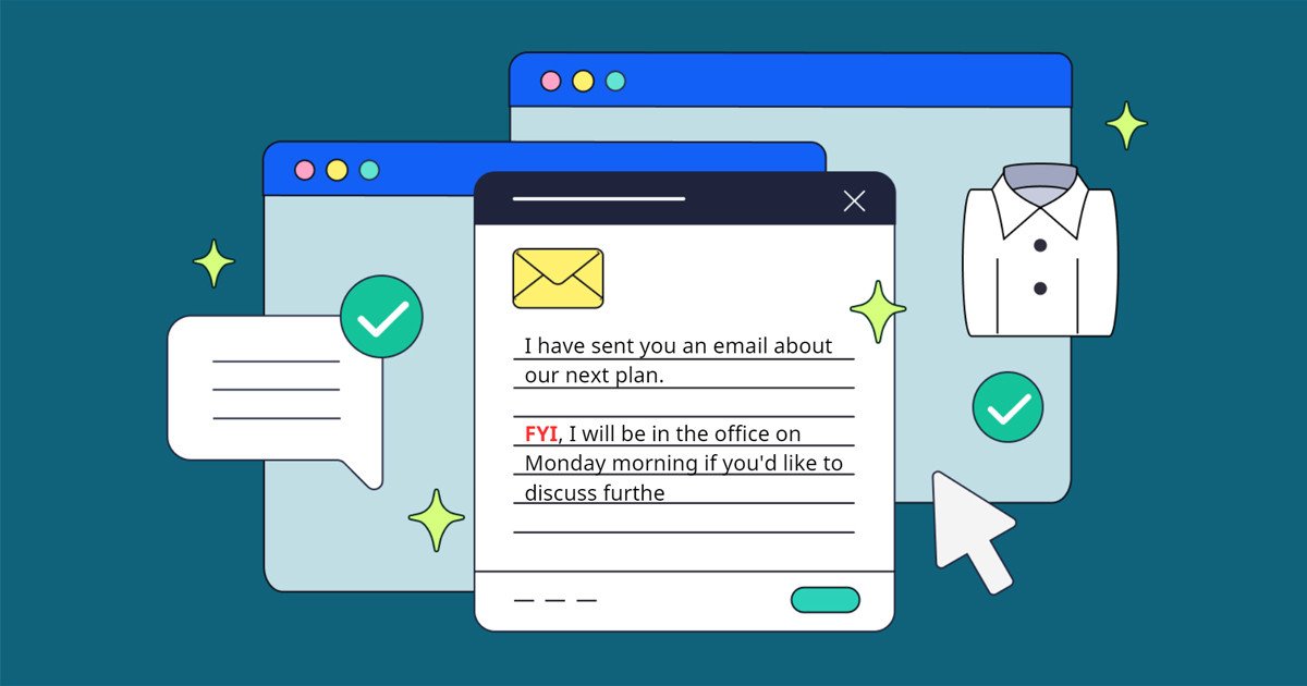 Sử dụng FYI trong email thông báo