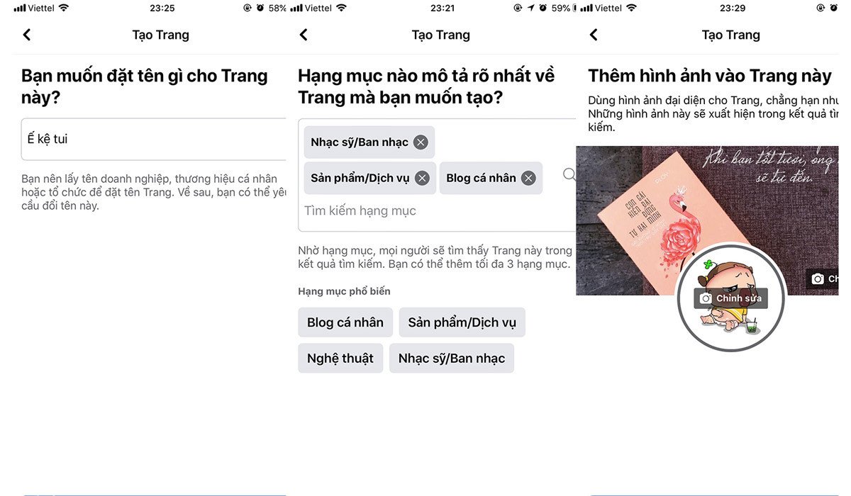 Tạo Fanpage Facebook nhanh chóng bằng điện thoại di động