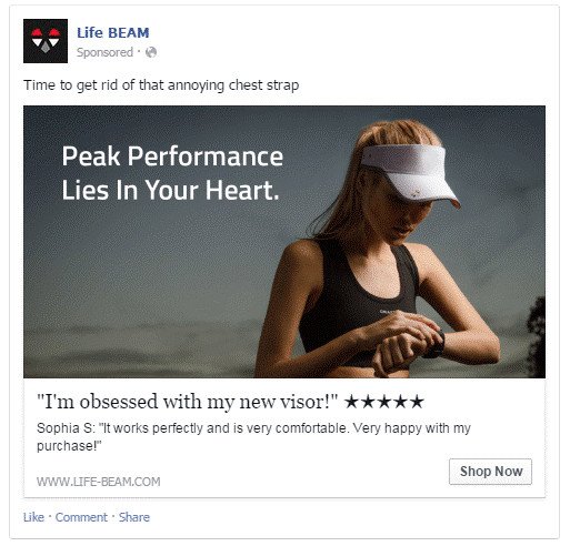 testimonial khách hàng trên Facebook quảng cáo mạng xã hội đánh giá sản phẩm thực tế