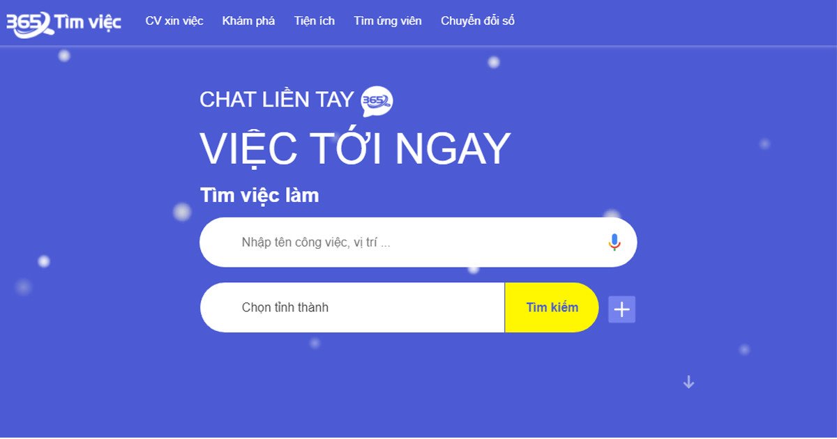 Timviec365.vn, trang web tuyển dụng với nhiều tin đăng miễn phí và công cụ tìm việc tiện lợi.