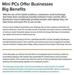 Tổng quan lợi ích máy tính mini Simply NUC từ tóm tắt điều hành dạng tổng hợp, làm rõ giải pháp trong white paper