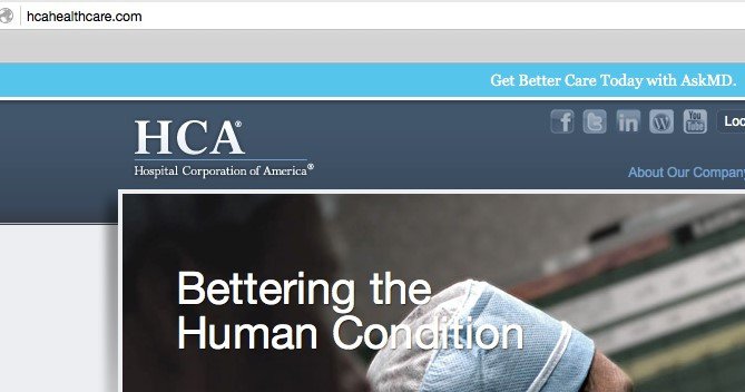 Trang chủ của HCA với từ khóa "healthcare" trong tên miền