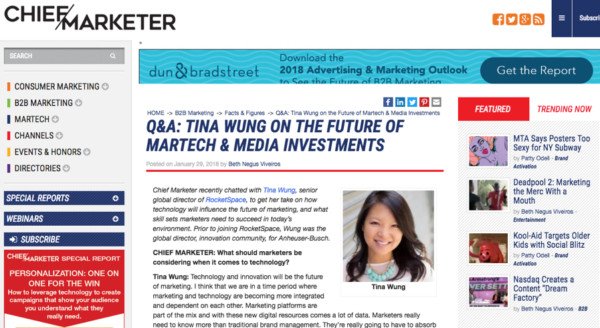 Trang phỏng vấn Q&amp;A chuyên gia marketing với nội dung hữu ích lâu dài