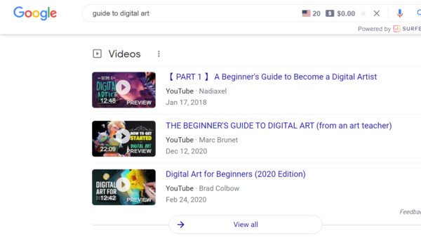 Ví dụ tiêu đề "guide to" trên Google