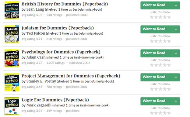 Ví dụ về cách định vị đối tượng qua tiêu đề sách "For Dummies" dành cho người mới bắt đầu.