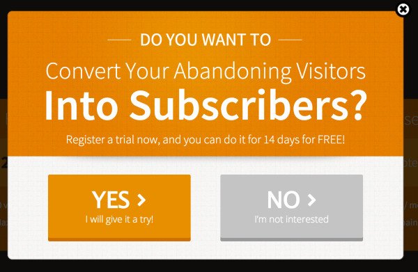 Ví dụ về pop-up CTA từ HubSpot hỏi người dùng muốn chuyển đổi khách truy cập thành người đăng ký.