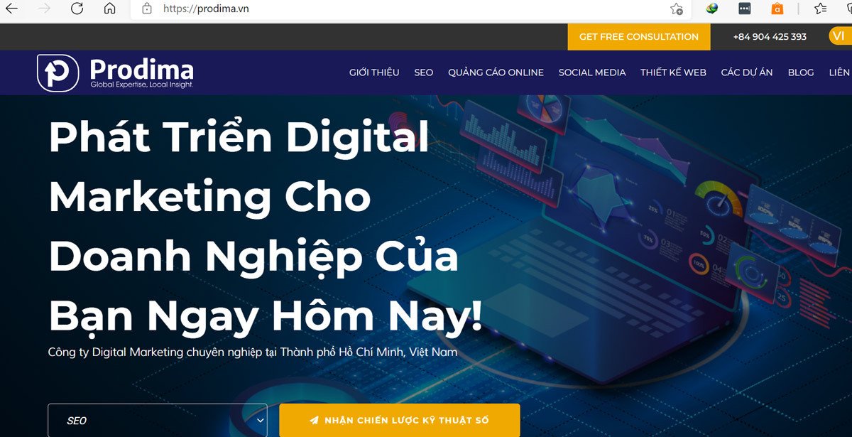 Ví dụ về trang web sử dụng giao thức bảo mật HTTPS