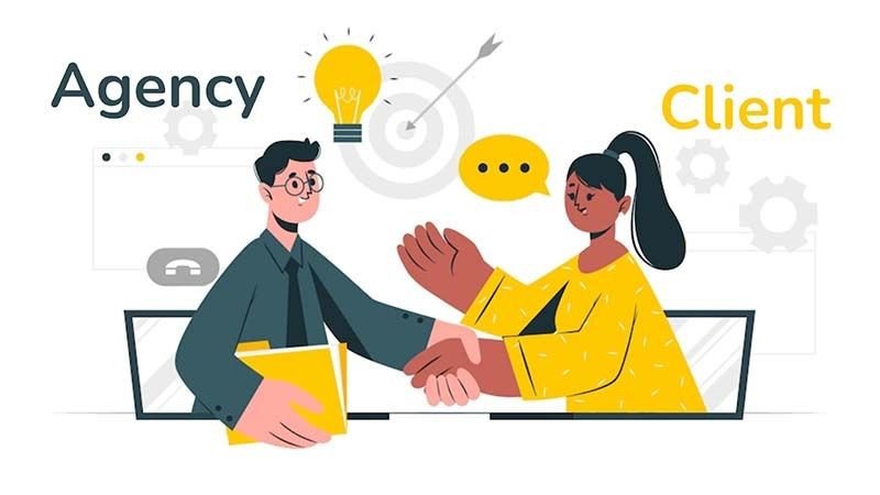 Client là khách hàng sử dụng sản phẩm, dịch vụ của công ty