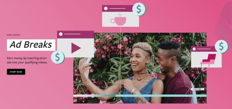 Giao diện quảng cáo Ad Break trên Facebook giúp người sáng tạo nội dung kiếm tiền hiệu quả
