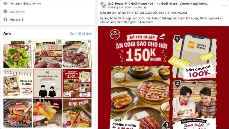 Một mâm đồ ăn Hàn Quốc hấp dẫn trên bàn, minh họa content khuyến mãi của Gogi House.