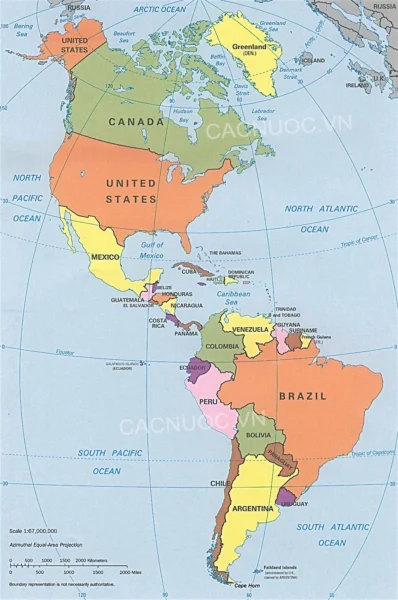 Brazil Thuộc Châu Lục Nào? Khám Phá Vị Trí Địa Lý & Đặc Điểm Nổi Bật Bản đồ các nước Châu Mỹ