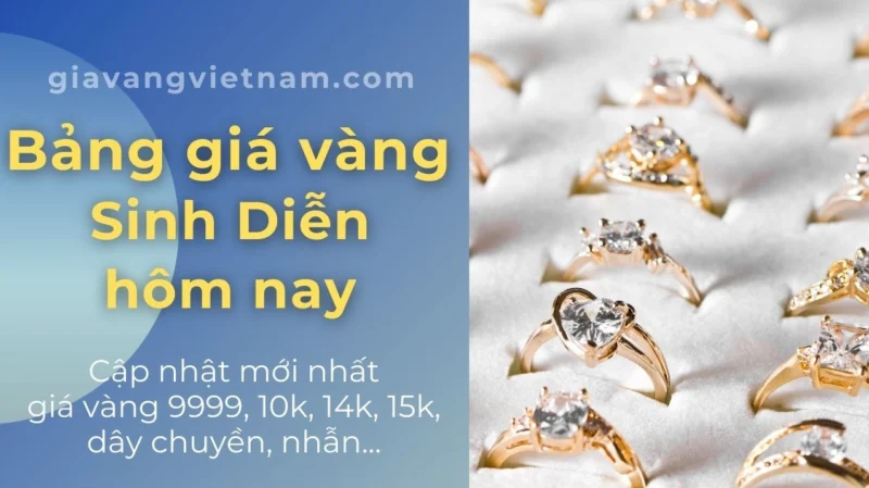 Bảng giá vàng Sinh Điền mới nhất
