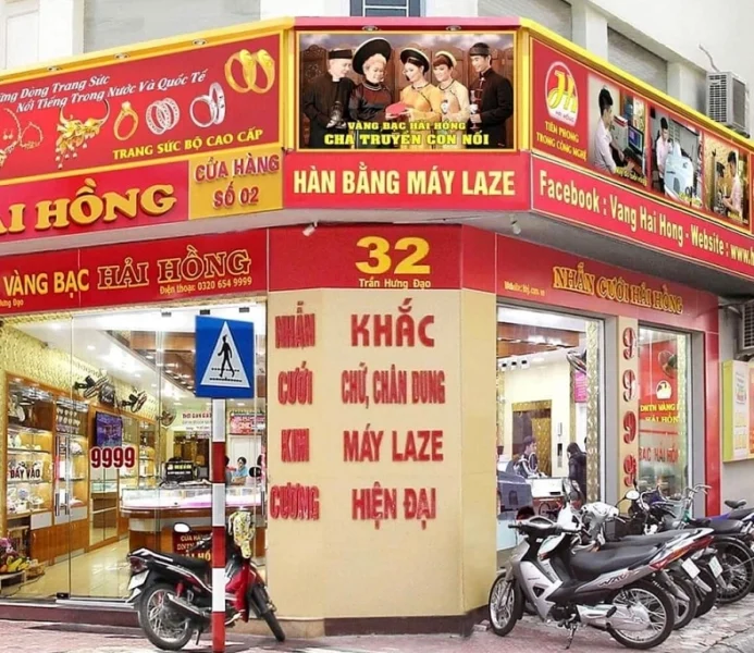 Bảng giá vàng tại cửa hàng Hải Hồng